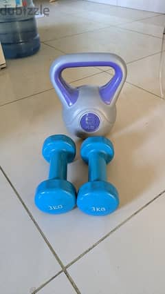 dumbell and kettle ell for sale