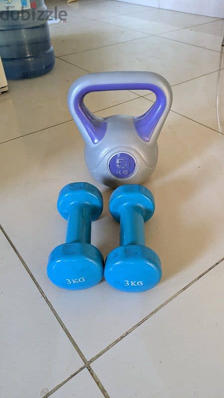 dumbell and kettle ell for sale 0