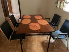 dining table with 4 chair 0