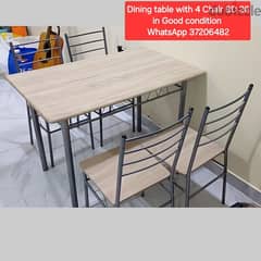 Dining table with 4 chairs and other items for sale with Delivery 0