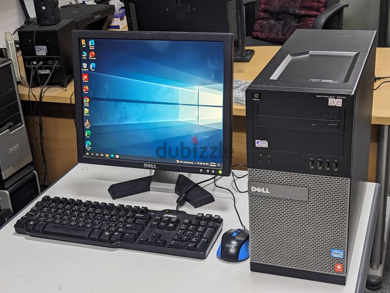 DELL Core i3 Computer Set 3.2 GHz 4GB RAM 320GB HDD Win 10 Pro Office 1