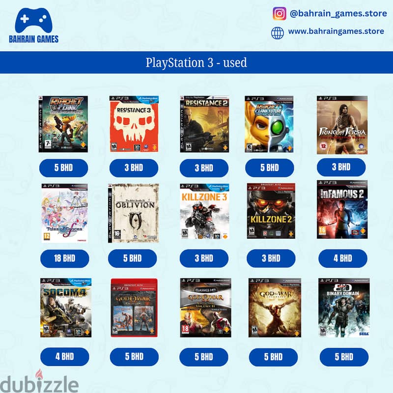 Playstation Games for sales (PS3 - PS4 - PS5) 2