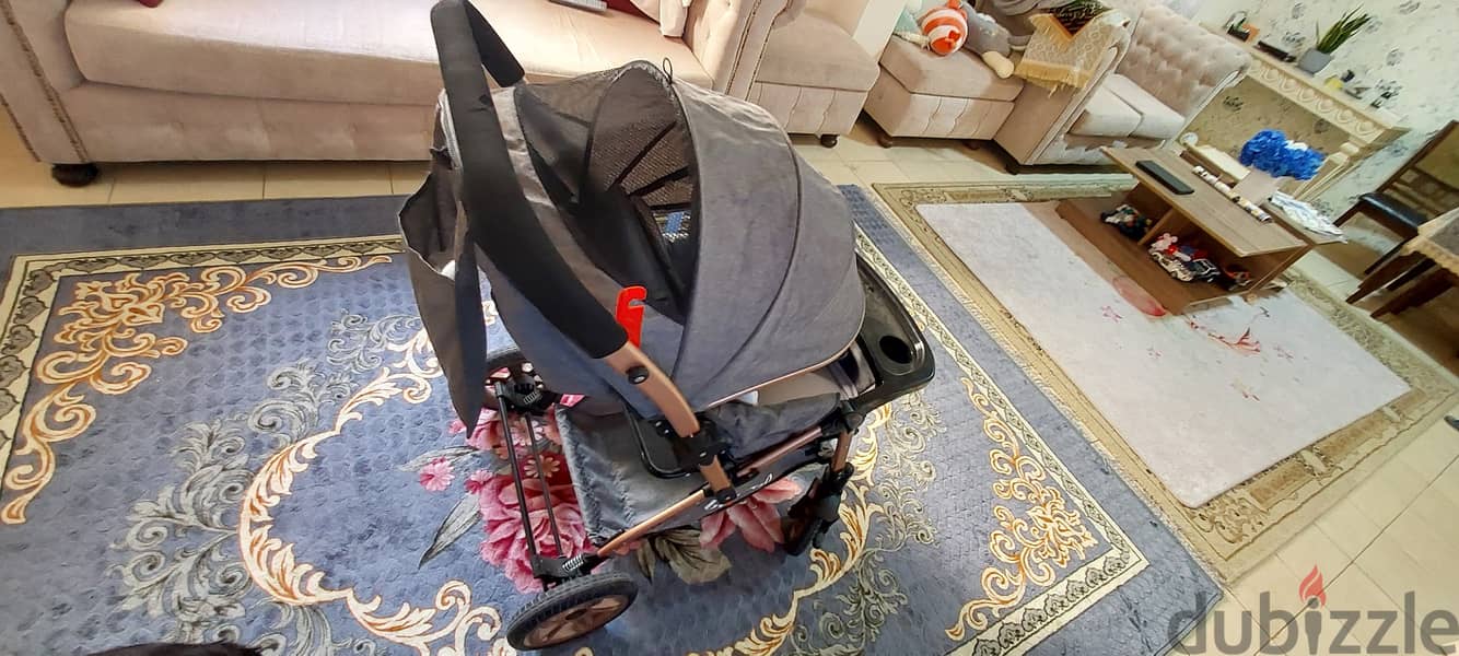 Stroller / Pram and Baby Sitting Chair with Tray 6