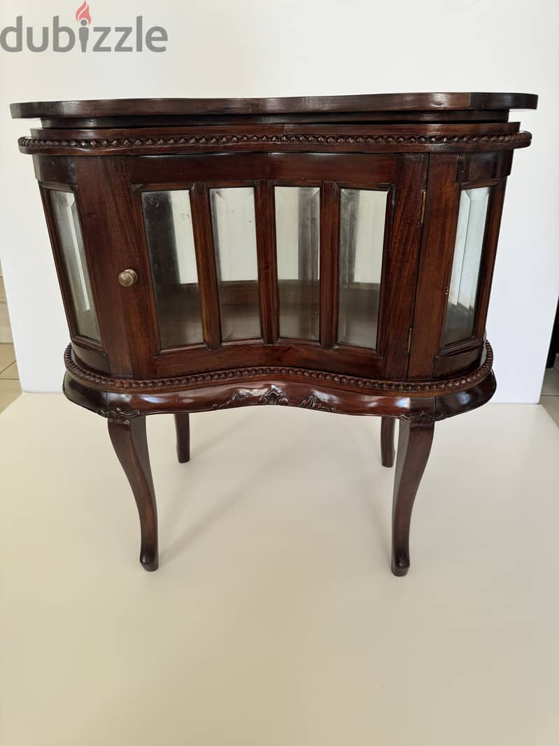 Vintage French drinks cabinet with tray, 1950s 0