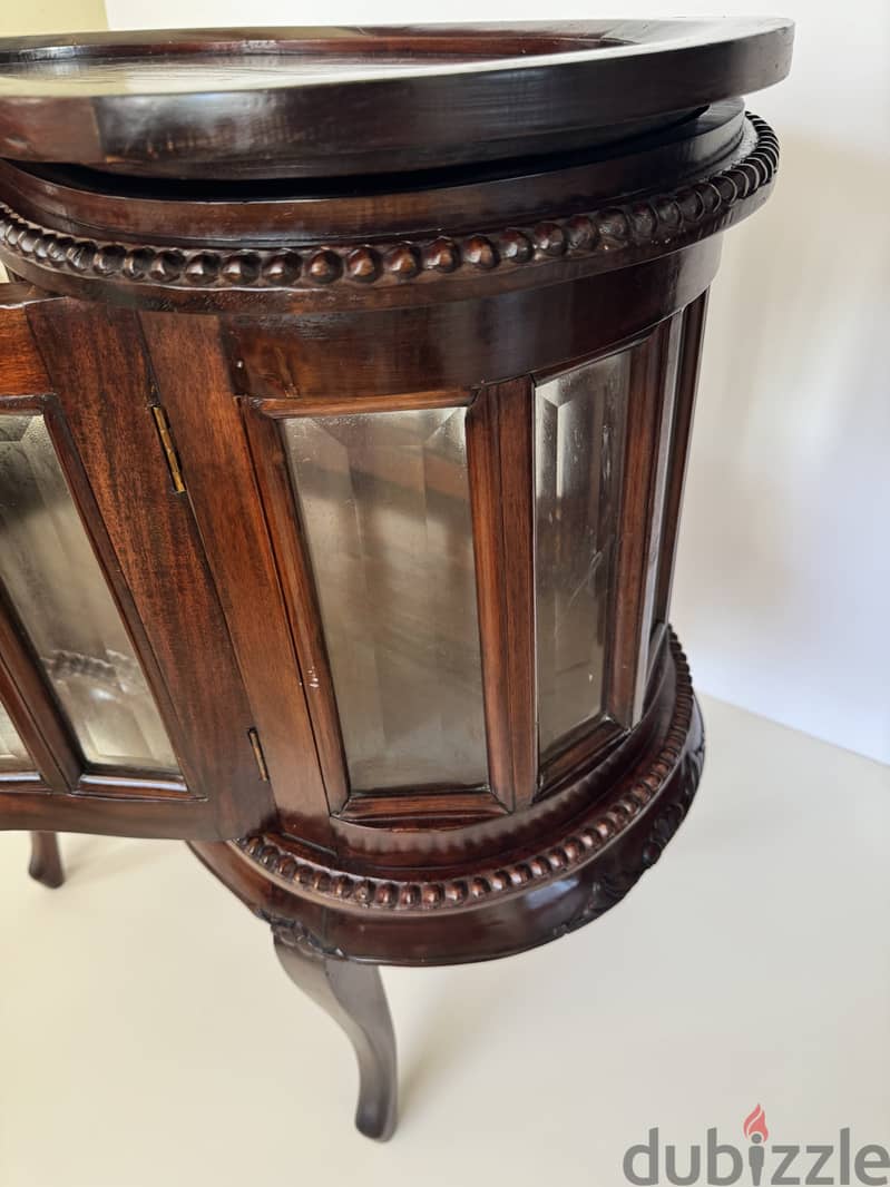 Vintage French drinks cabinet with tray, 1950s 2