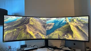 SAMSUNG 49” Odyssey G9 Gaming Monitor, 1000R Curved Screen, QLED, Dual