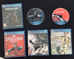 ps4 games for sale ( uncharted, spiderman, ghost of tsushima, Fifa)