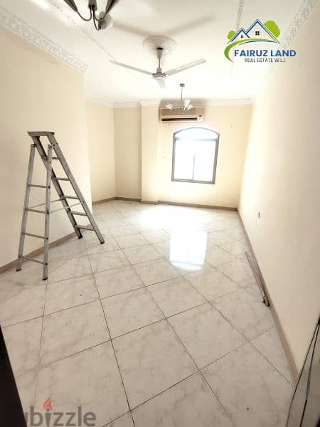 Semi furnished flat 3 bedrooms @Busaiteen 300 bd includes ewa 35647813 7