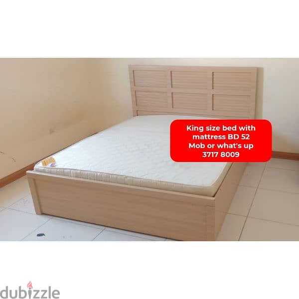 Queen size bed king size bed and other household items for sale 5