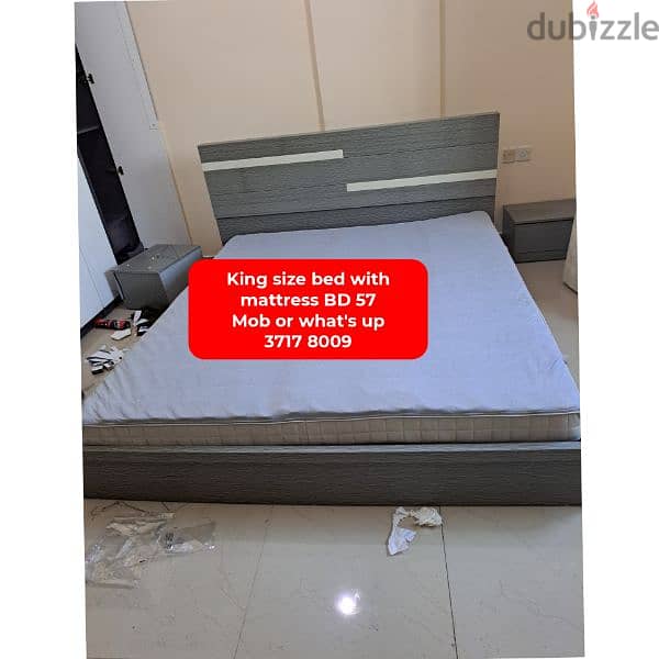 Queen size bed king size bed and other household items for sale 8