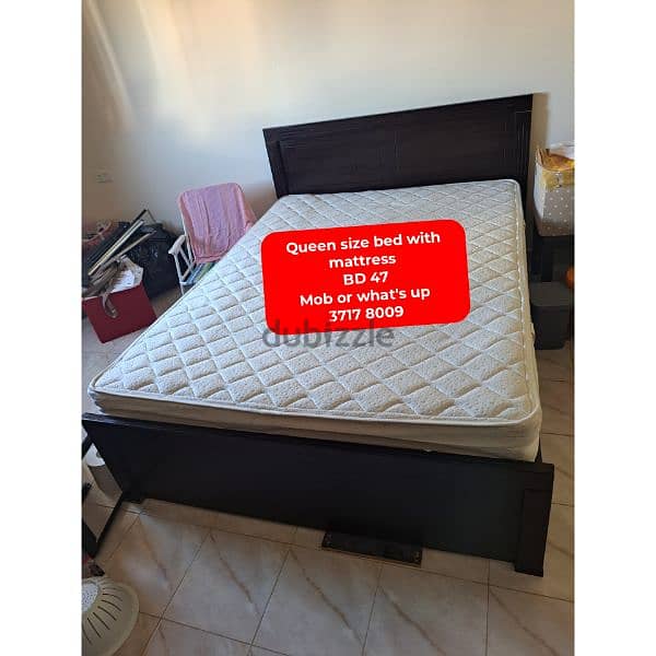 Queen size bed king size bed and other household items for sale 16