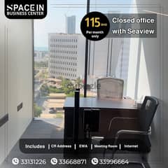 Closed Office Space With Commercial CR address Starting From 115 BD O 0