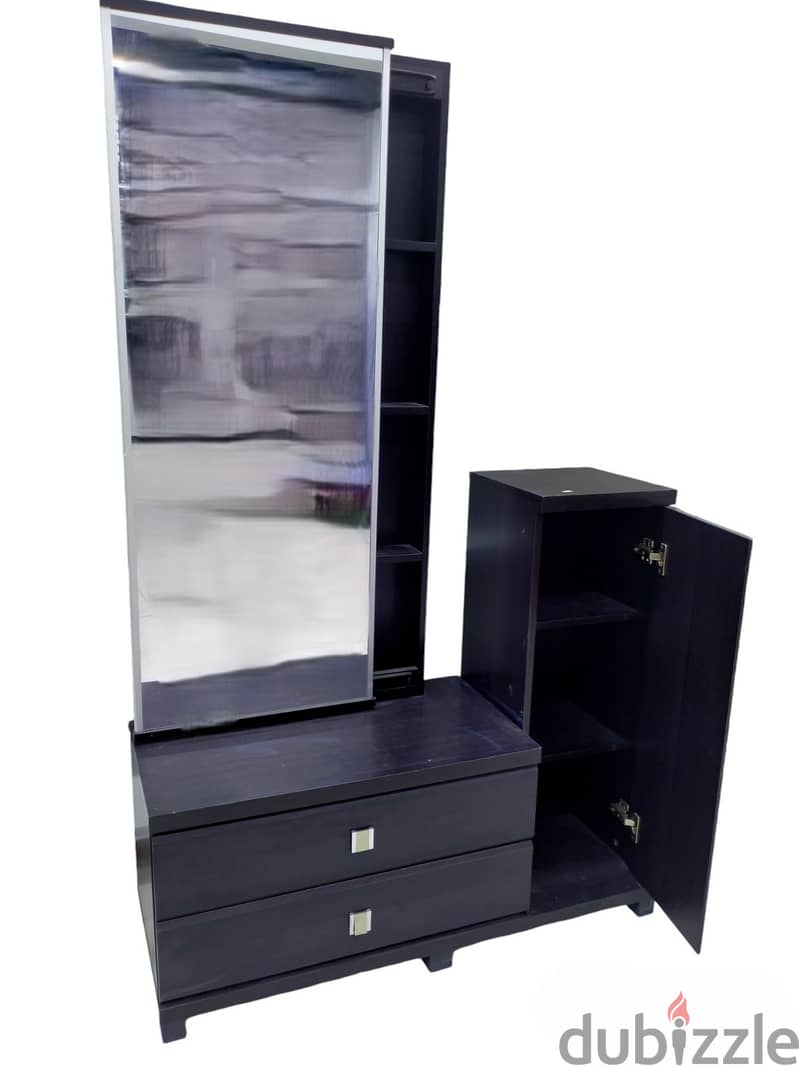 New Dressing table with sliding mirror and storage cup board 2