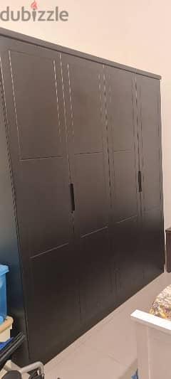 4 door rubber wood cupboard 0