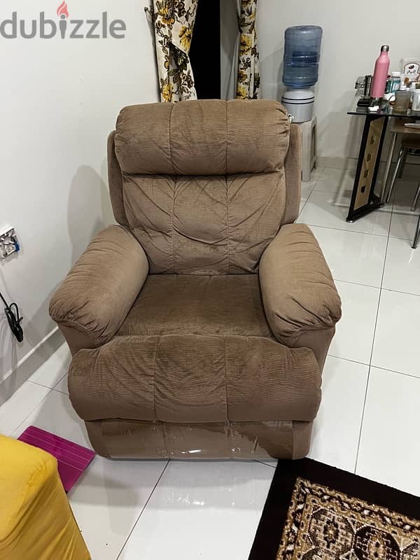 Two single seat sofa and one recliner sofa for sale 2