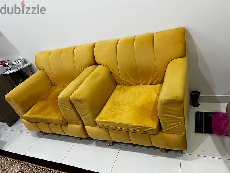 Two single seat sofa and one recliner sofa for sale 3