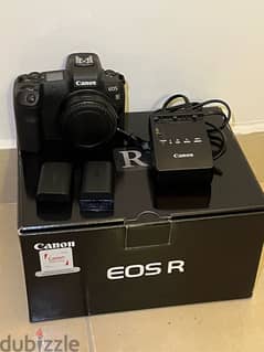 For sale Canon EOS R full frame camera with lens adapter 2 battery