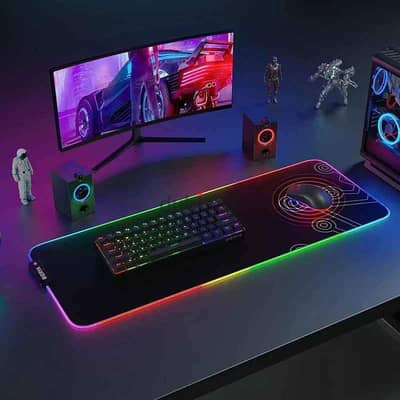 RGB LED LIGHT Gaming Mouse Mat Pad