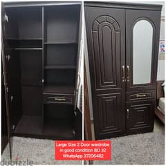 2 Door large size wardrobe and other cupboards for sale with Delivery