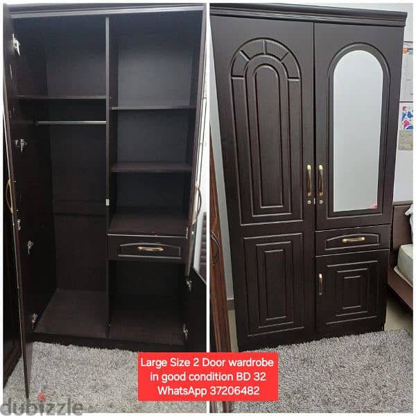 2 Door large size wardrobe and other cupboards for sale with Delivery 0