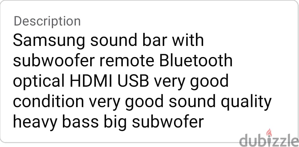 Samsung sound bar 5