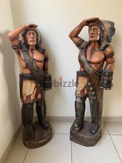 Two rare native American Indian vintage figure, big size 0