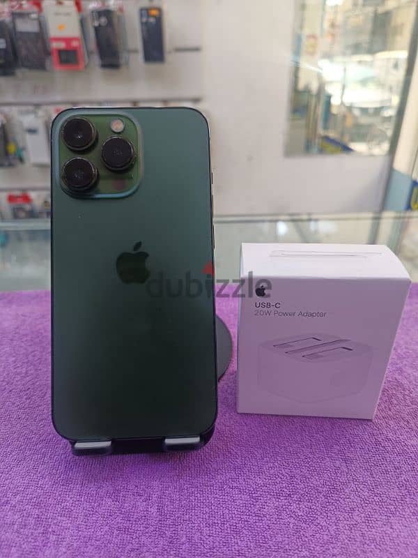 I phone 13 pro256 gb good condition with box cherger 1