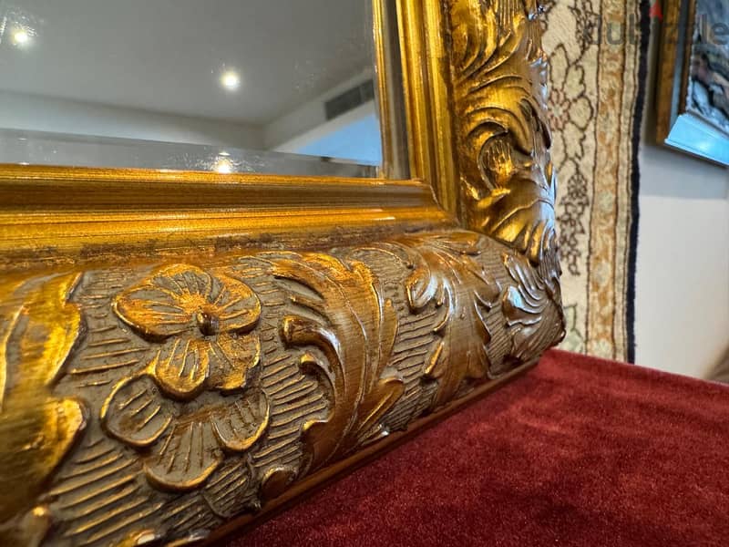 Elegant and Ornate Wood Mirror 4