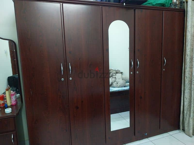 5 door cupboard with mirror for sale 1