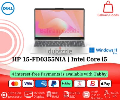 HP 15-FD0355NIA 13th Gen Core i5-1334U, 8GB DDR4, 512GB SSD