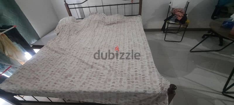 Queen size bed for sale (10 bhd) without matress 2