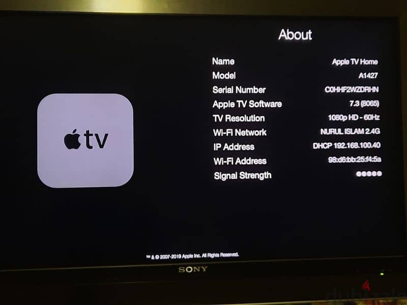 Apple TV Box 3rd Gen a1427 3