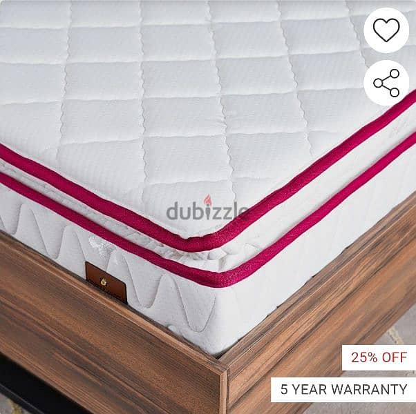 Pillow Top Foam Firm Queen Mattress - 150x200x23 cm 5