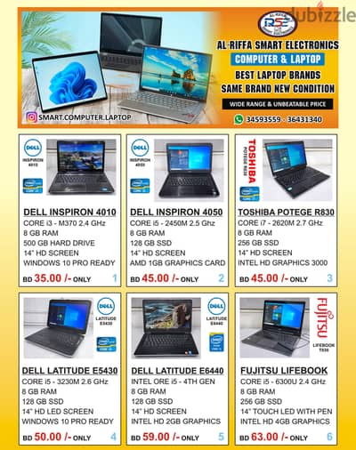 Special Offer DELL Core i3, i5, i7 Laptop Available Very Lowest Price