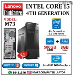 Limited Stock LENOVO Core i5 4th Generation Computer 8GB RAM 500GB HDD