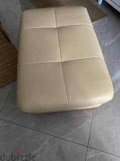 Genuine Leather Ottoman 100x62cm 0