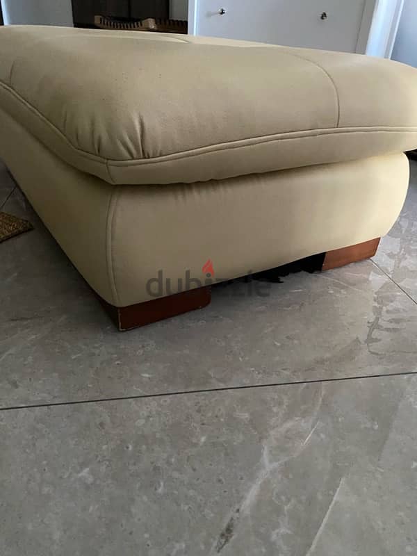 Genuine Leather Ottoman 100x62cm 3