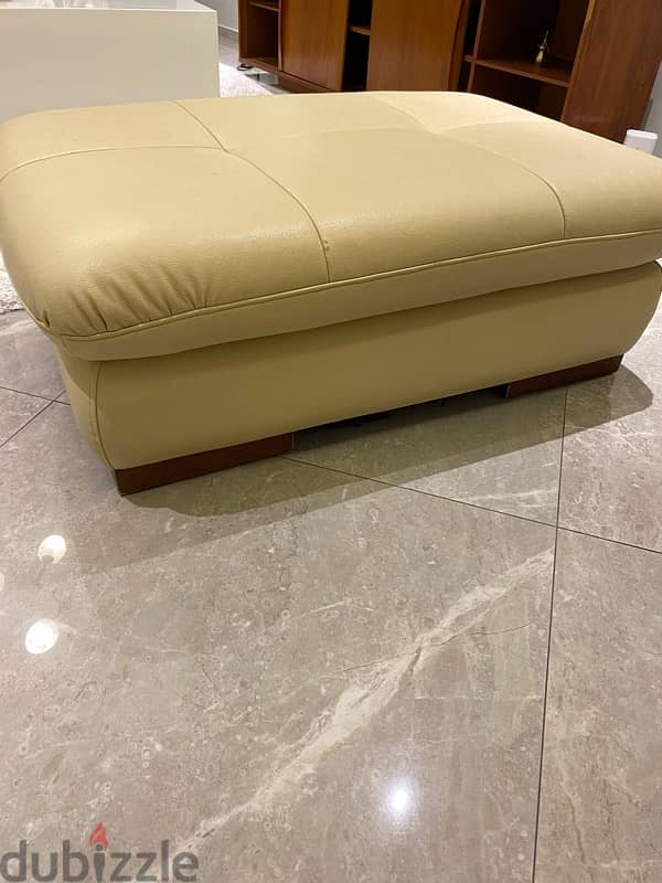 Genuine Leather Ottoman 100x62cm 6