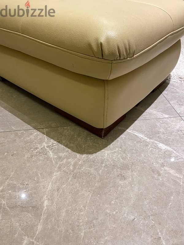 Genuine Leather Ottoman 100x62cm 7