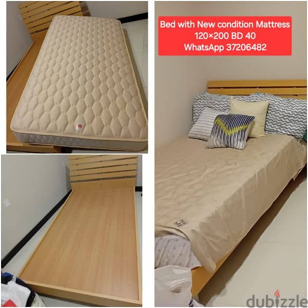 New condition queen size bed with Mattress and other items for sale 18