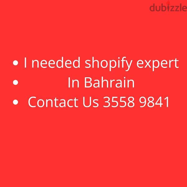 I need shopify expert 0