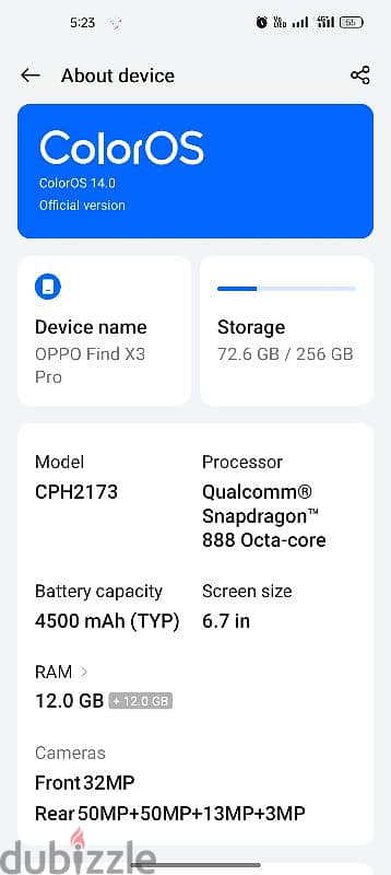 exchange Oppo find X3 pro ram 12+12/256 gb 3