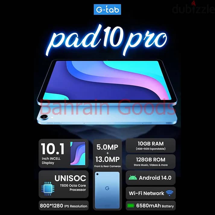 G-Tab | Pad 10 Pro Tablet | 10 GB RAM 1