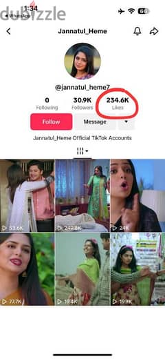 Tiktok Account For sale 30K Followerrs Plus