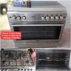 5 Burner cooking range and other items for sale with Delivery