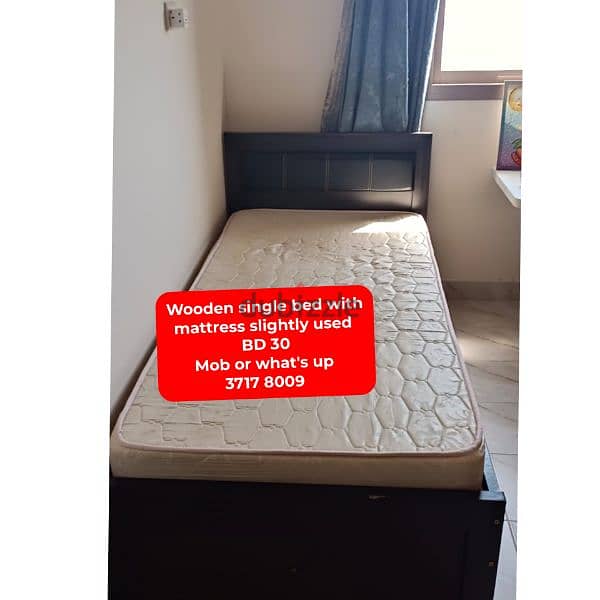 L shape Sofa bed with mattress and other household items for sale 17