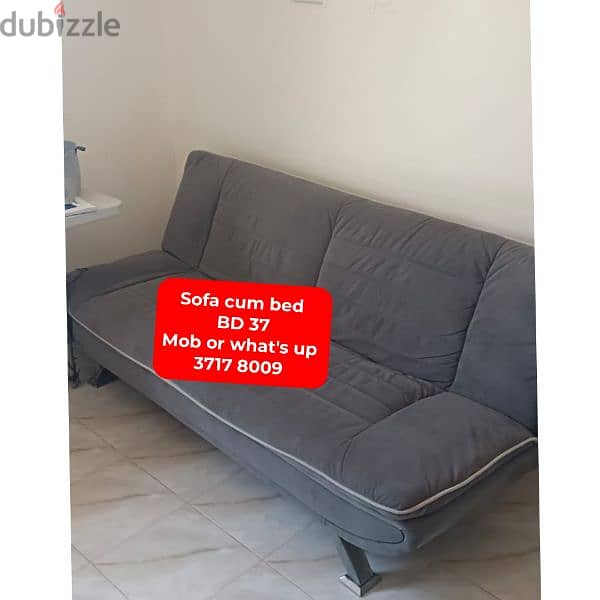 L shape Sofa bed with mattress and other household items for sale 19