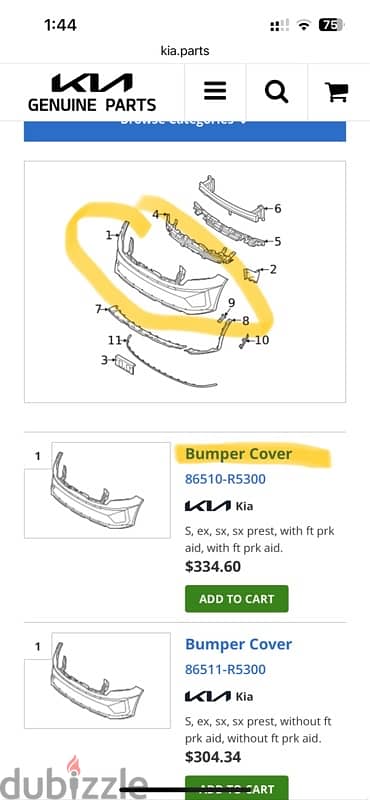 Bumper Cover for Kia Sorento 2022-23 MQ4