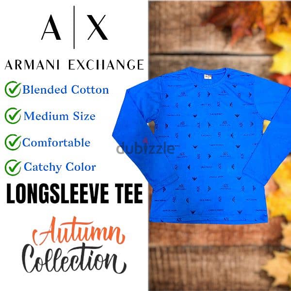 FULL SLEEVE BLUE T SHIRT ARMANI EXCHANGE 1