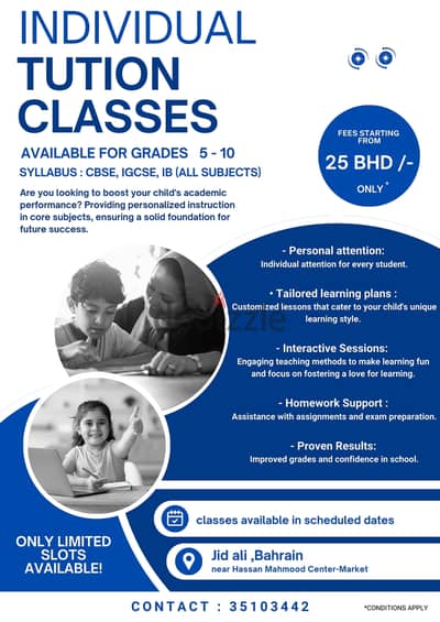 Tuition Classes for Grades 5 to 10